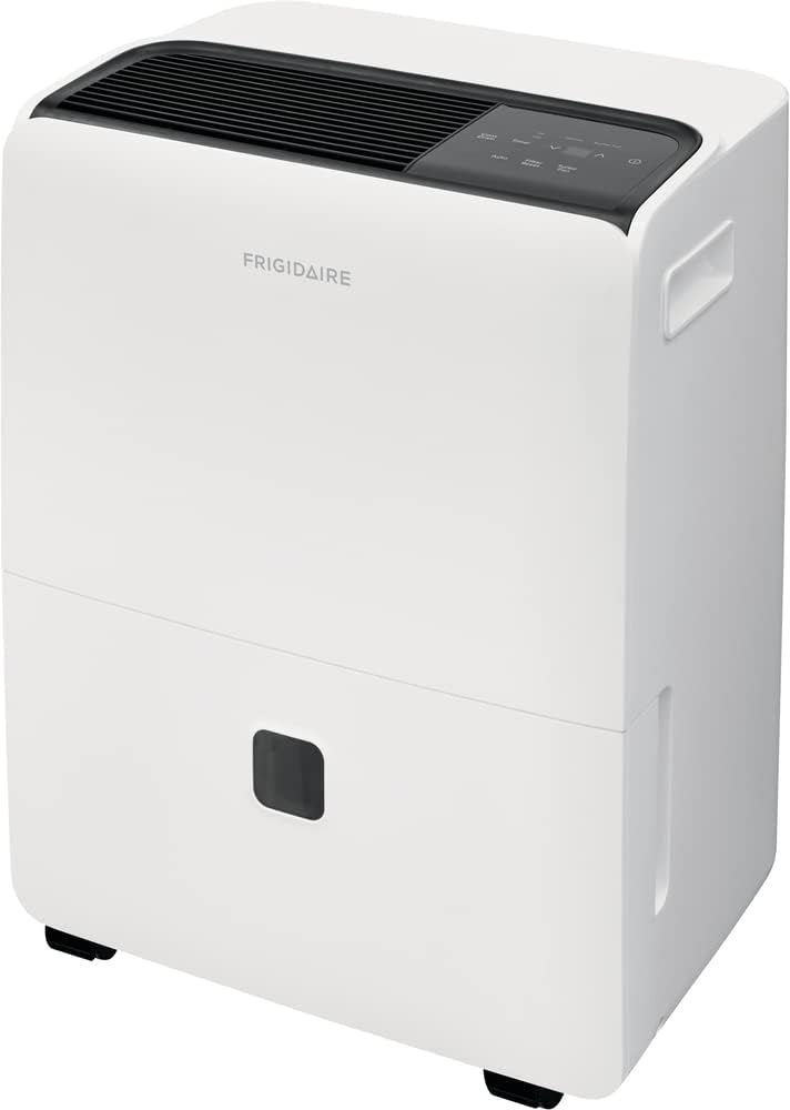 Frigidaire Dehumidifier, High Humidity 60 Pint Capacity Dehumidifier with a Easy-to-Clean Washable Filter and Custom Humidity Control for maximized comfort, in White